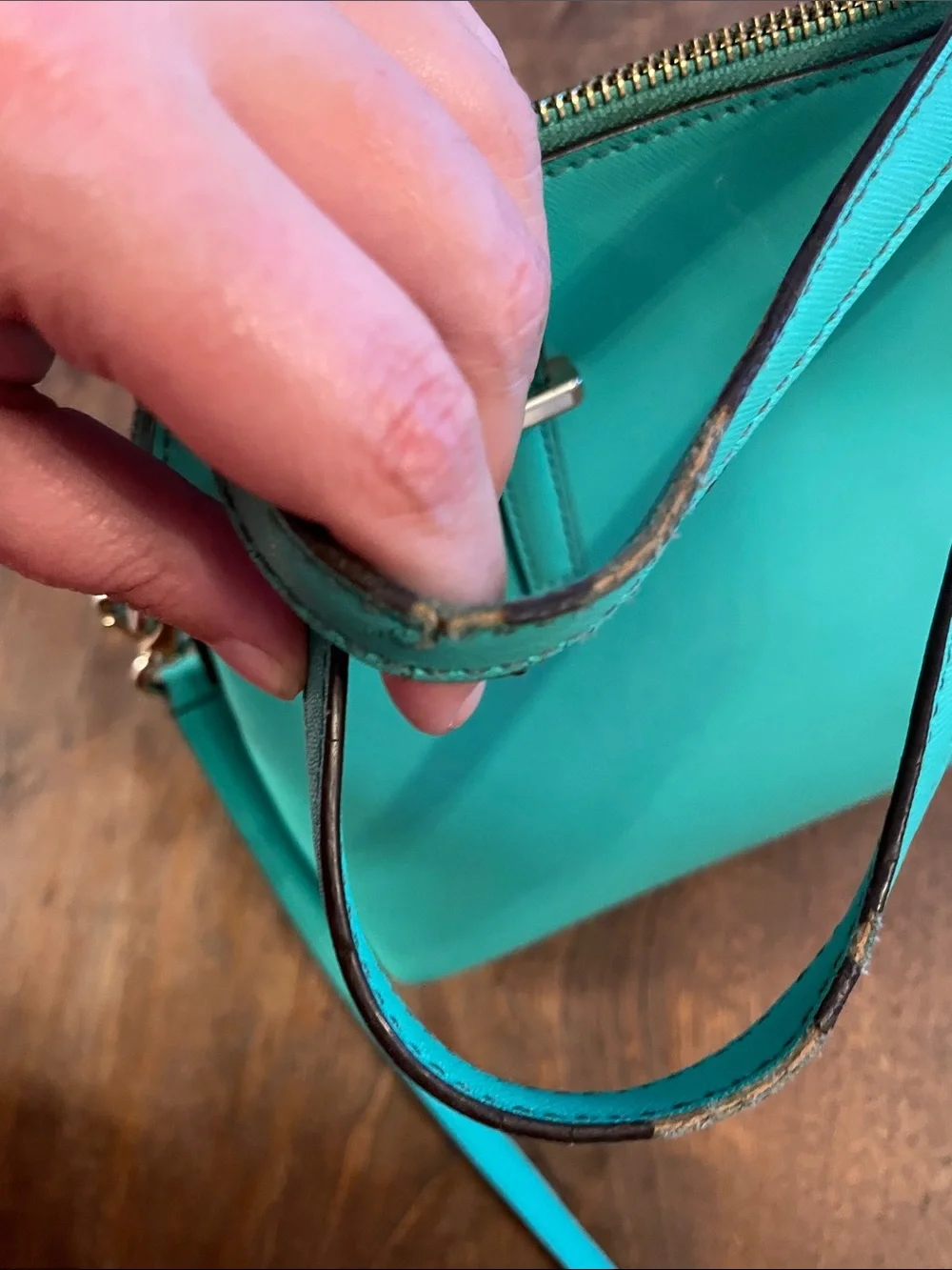 kate spade teal dome satchel with crossbody strap 2014